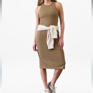 Athleta Seasoft Rib Midi Tank Dress